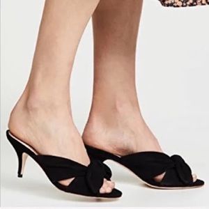 Loeffler Randall Luisa black suede heel 7.5